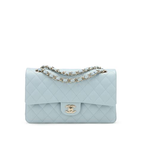 chanel medium single flap blue|chanel classic double flap price.